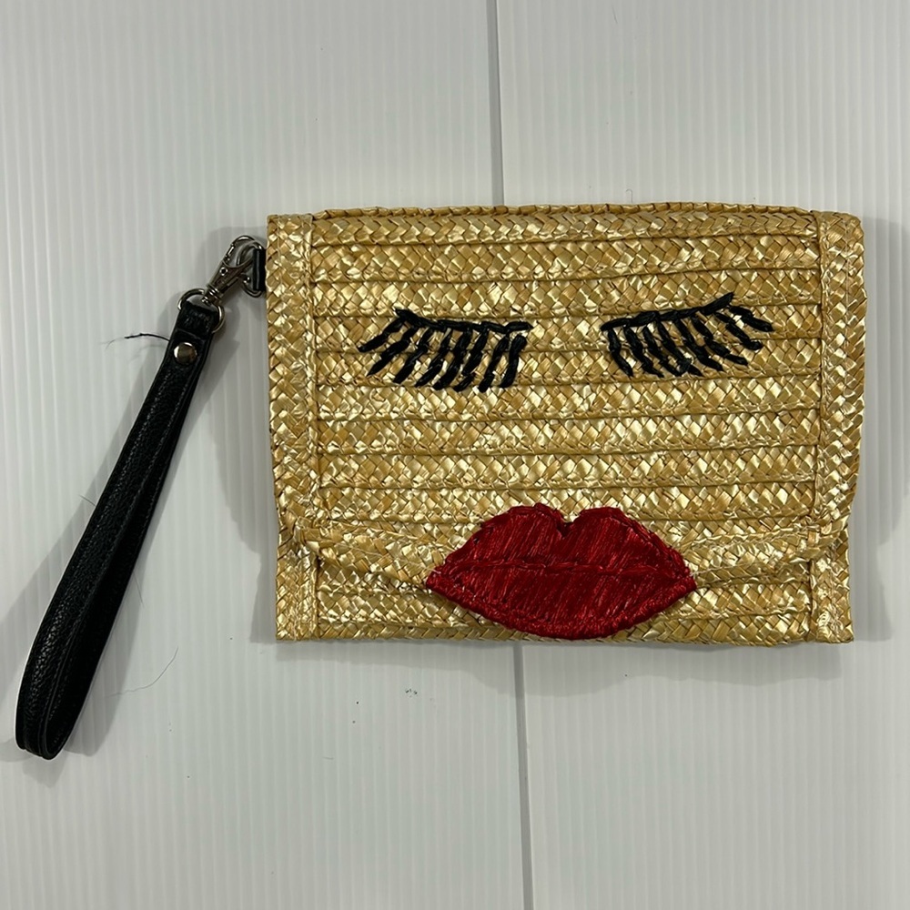 55. Adorable Gold and Red Kids Woven Wristlet